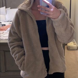 John Galt Teddy Zip-up Jacket